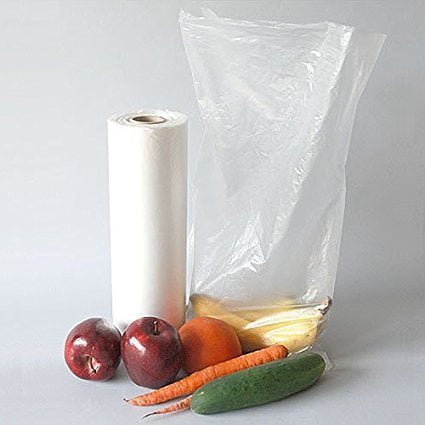 4 Rolls - Plastic Roll Bags for Fruits, Vegetable, Bread, Food Storage Clear Bags (10"x15")