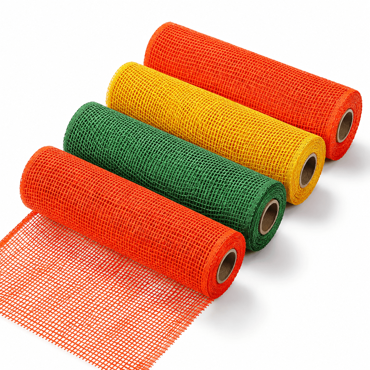 4 Rolls Poly Burlap 10 Inches Wide, 5 Yards Per Roll, Fall Colors for ...