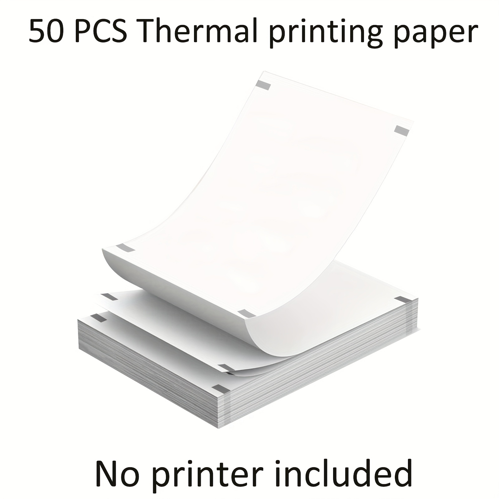 4 Rolls Of Printer Paper Sold Separately, Portable Thermal Printer with 10 Tattoo & 10 Folding, Inkless Thermal Printer Ideal for Office, Home, School