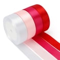 thumbnail image 1 of 4 Rolls Ribbon for Flower Bouquet Ribbon 1inch 25yard Pink Ribbon White Ribbon Red Ribbon Hot Pink Ribbon for Gift Wrapping Ribbons for Crafts Teacher Ribbon Wedding Ribbon Hair Ribbons for Women, 1 of 7