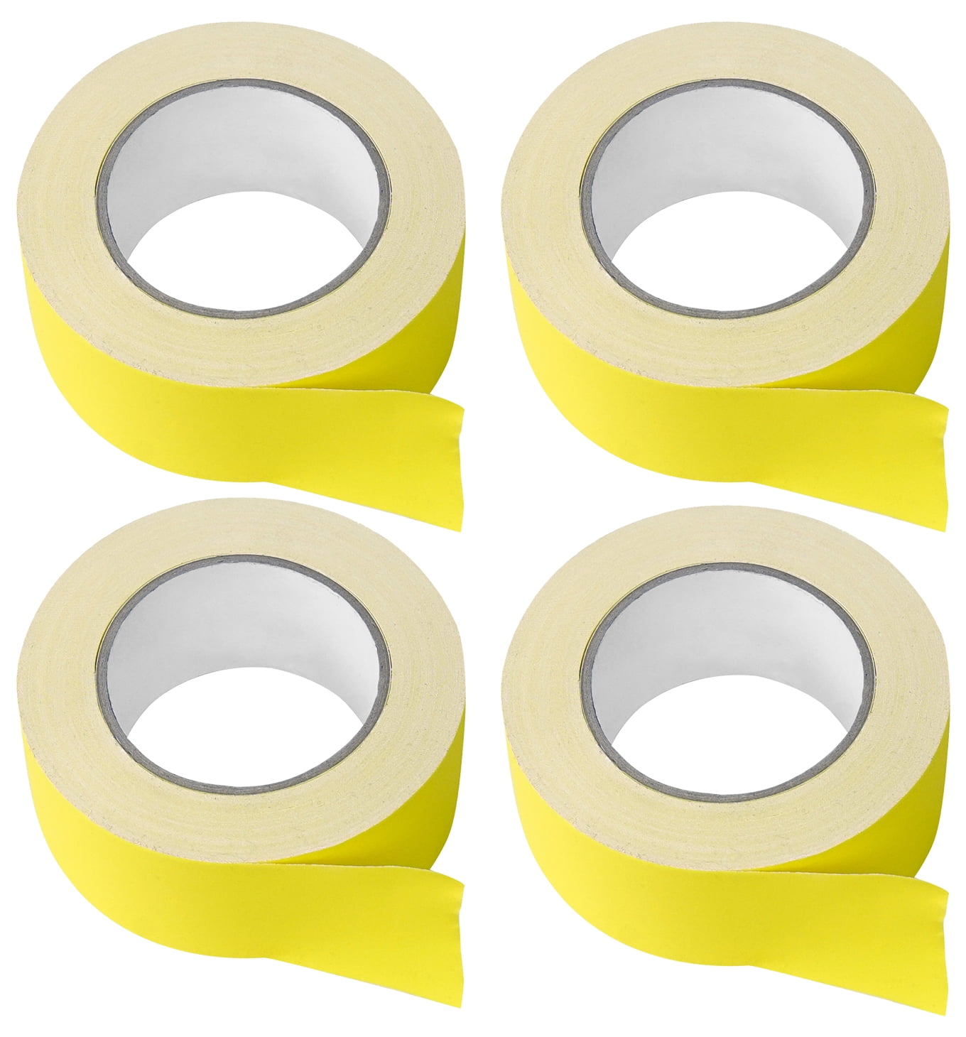 (4) Rolls Rockville Pro Audio/Stage Wire ROCK GAFF Yellow Gaffers Tape 2"x100 Ft
