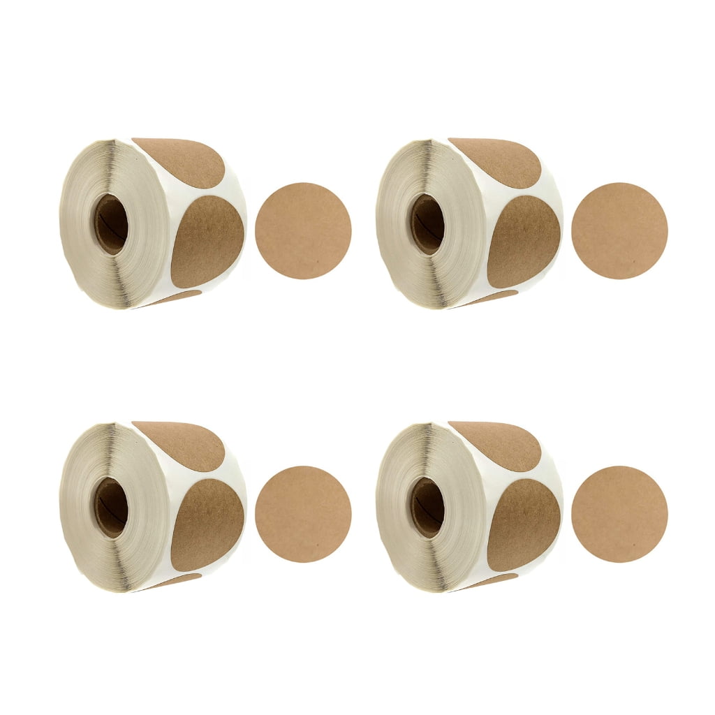 4 Rolls Round Sticker Round Dots Labels Jams Sticker Adhesive Labels ...