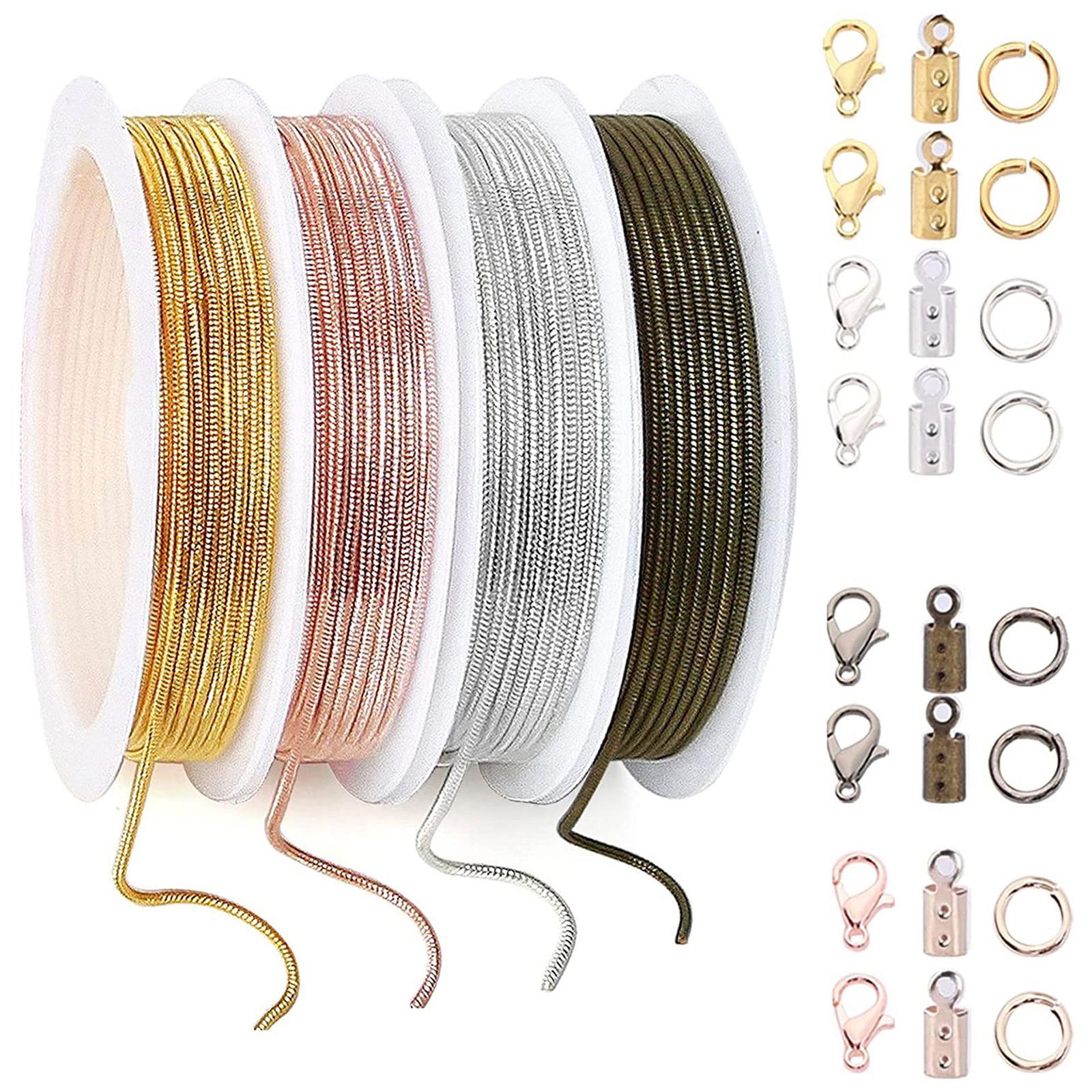 Chain 4 Rols 4 Rolls Snake Chains 8 Lobster Clasps 50 Jump Rings 30 Connectors ...