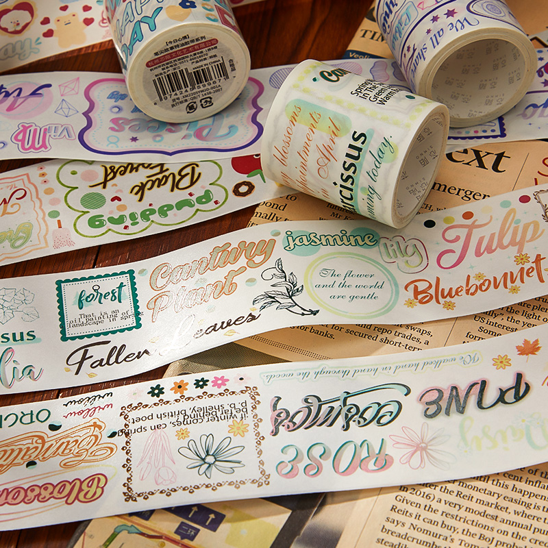 4 Rolls Washi Tape Set, Scrapbook Crafts Floral Decorative Masking Tape for Journaling Planner Card Making Album Art Teacher Classroom Supplies