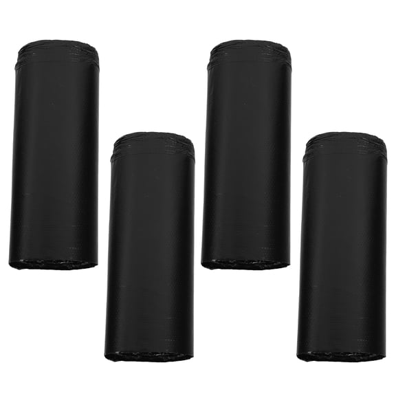 4 Rolls Wastebasket Liners Black Trash Bag Office