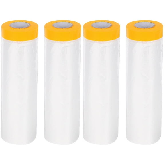 4 Rolls Weatherproofing Film Plastic Window Covering for Winter Window Insulation for Winter Window Insulation Kit Seal Positioning Stickers Pe