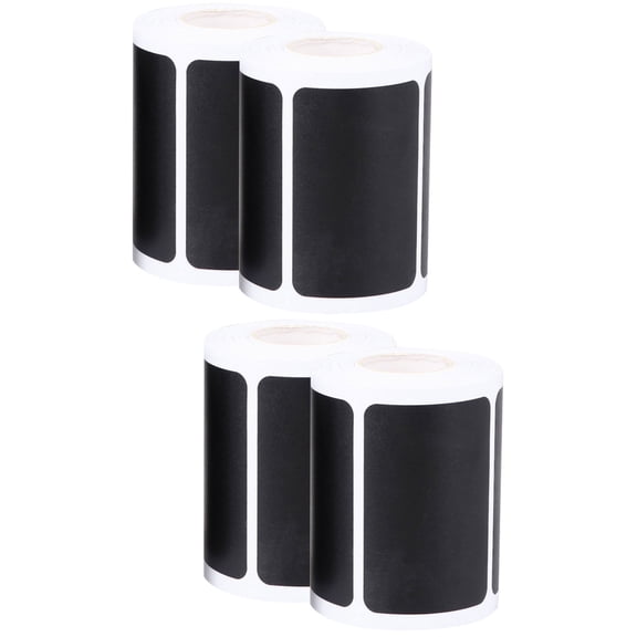CIMAXIC Blank Jar Labels for Containers - Black Self-Adhesive Stickers for Decoration