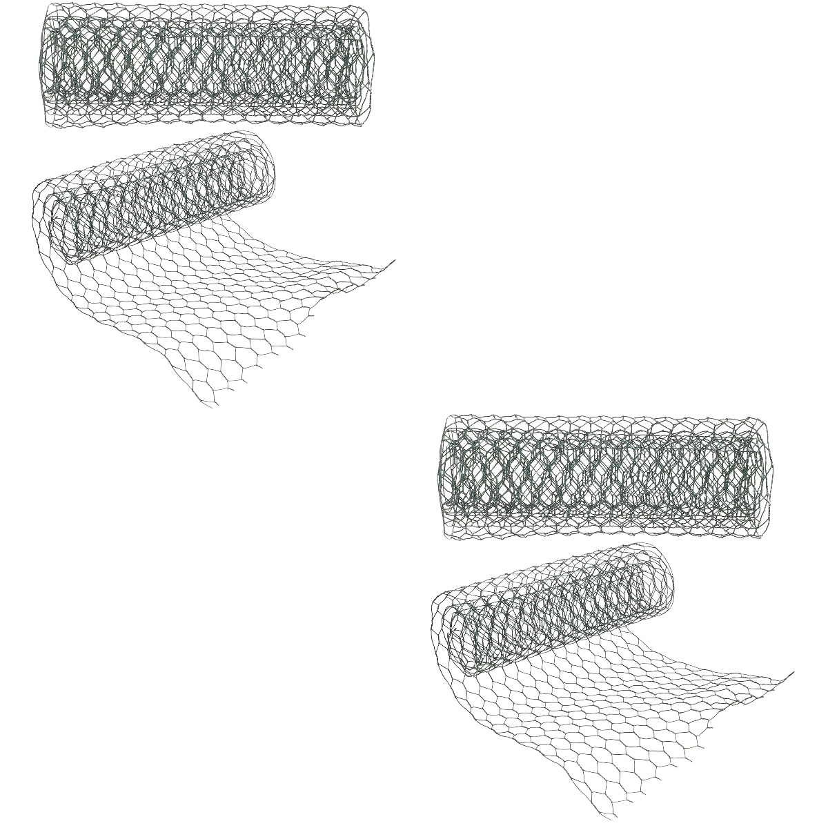 4 Rolls of Chicken Wire Netting For Flower Arrangement Diy Bouquet