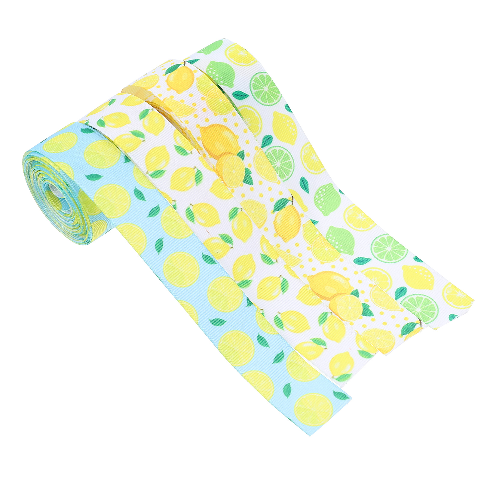 4 Rolls of DIY Lemon Ribbons Themed Party Ribbons Wrapping Ribbons Bow