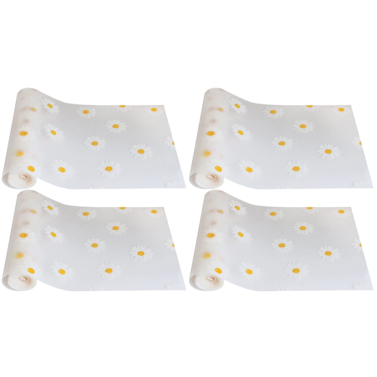 4 Rolls of Drawer Liners Kitchen Shelf and Drawer Liner Daisy
