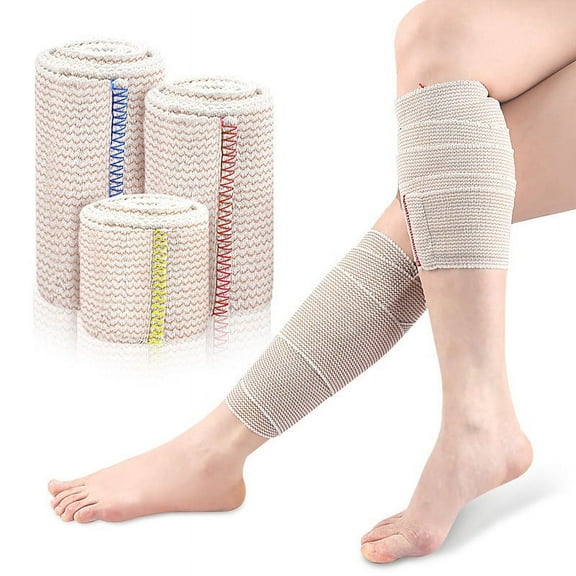 4 Rolls of Elastic Bandages Compression Bandages Breathable Sports Wrap Bandages Athletic Bandages