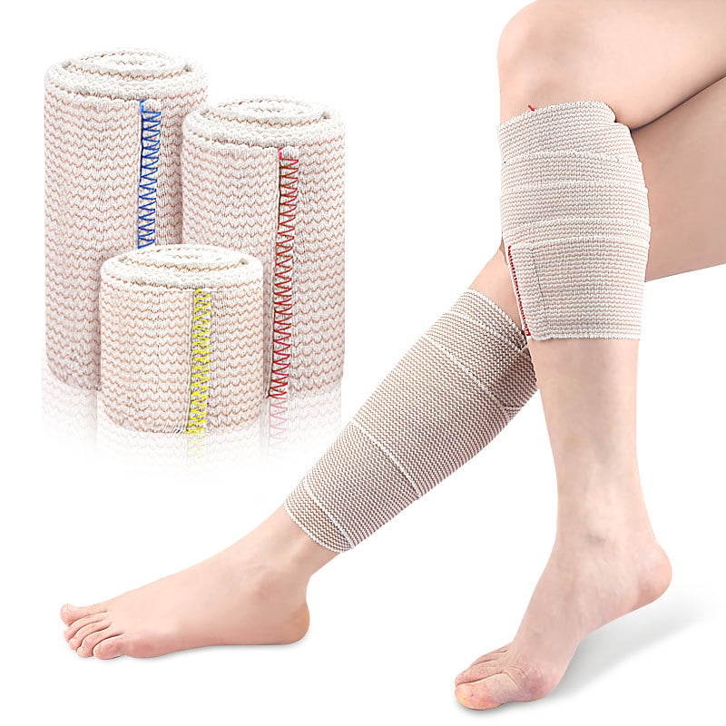4 Rolls of Elastic Bandages Compression Bandages Breathable Sports Wrap