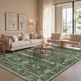 thumbnail image 1 of Area Rugs for Living Room 5x7, Yamaziot Distressed Vintage Washable Rug, Non Slip Soft Low Pile Indoor Carpet, Accent Floor Mat for Bedroom Dinning Room Office, Green, 1 of 7
