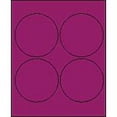 thumbnail image 1 of 4" Round Brilliant PURPLE Labels for Laser Printers, Inkjet Printers or Copier Machines. (GLC400BPR), 1 of 1