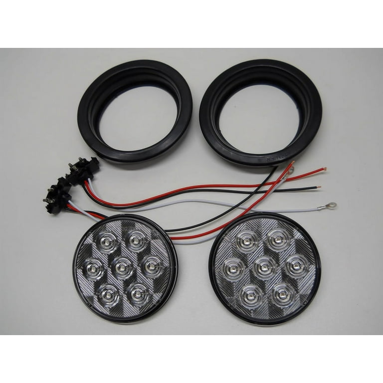 7 LED 4 Deep Dish Turn Signal Light - Amber LED/Clear Lens