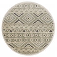 thumbnail image 1 of 4â€™ Round Cream Modern Geometric Area Rug, 1 of 8