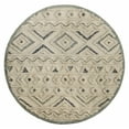 thumbnail image 1 of 4â€™ Round Cream Modern Geometric Area Rug, 1 of 3