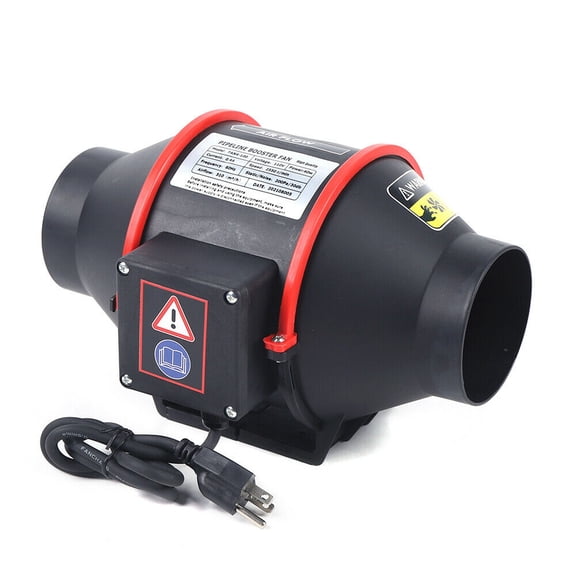 4 inch Inline Duct Ventilation Fan Vent Exhaust Blower Vent Fan 2600r/Min 310CFM