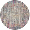 thumbnail image 1 of 4â€™ Round Ivory Abstract Striations Area Rug, 1 of 7