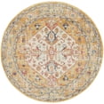 thumbnail image 1 of 4â€™ Round Ivory and Yellow Center Medallion Area Rug, 1 of 7