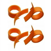 4 Round Orange Citrus Fruit Peelers