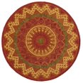 thumbnail image 1 of 4â€™ Round Orange Decorative Area Rug, 1 of 9