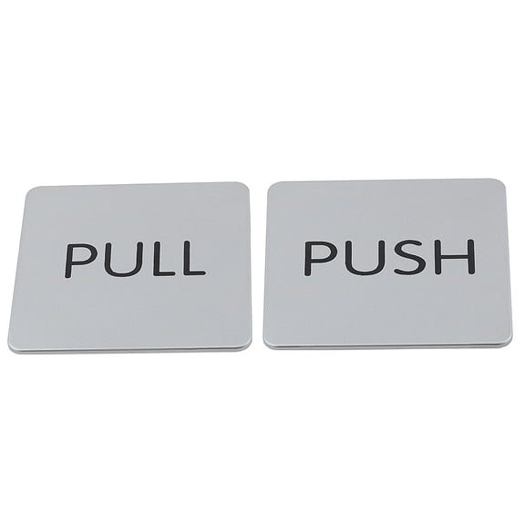 4" Round Push Pull Door Signs Stickers Plastic Sign Back Self-Adhesive DIY