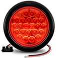 thumbnail image 1 of 4" Round Red 24 LED Trailer Tail Lights [DOT Certified] [Grommet & Plug Included] [IP67 Waterproof] Turn Stop Brake Trailer Lights for RV Jeep Trucks, 1 of 6