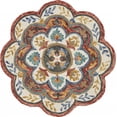 thumbnail image 1 of 4â€™ Round Red Layered Petals Area Rug, 1 of 3