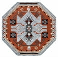 thumbnail image 1 of 4â€™ Round Terracotta Tribal Area Rug, 1 of 7