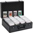 thumbnail image 1 of 4-Row Graded Card Storage Box Case Holds 150+ Slabs PSA Slab Case w/ Key Lock, 1 of 11