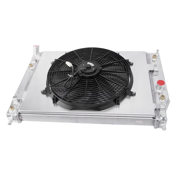 4 Row Radiator Shroud Fan For Chevy Corvette C6 6.0L 6.2L 5.3L 2005-2013