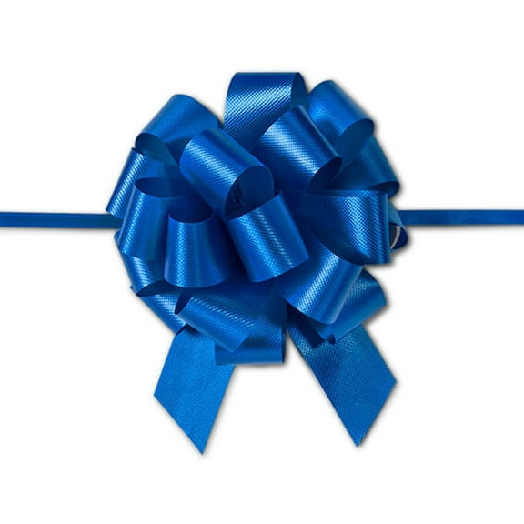 4" Royal Blue Classic Pull Bow (18 Loops) - 4 Pack (pb4ro)