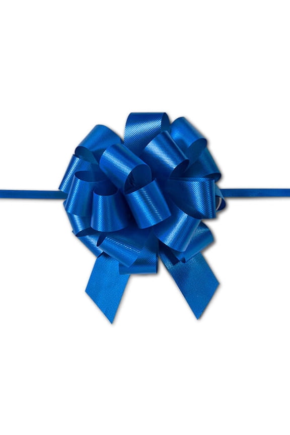 4" Royal Blue Classic Pull Bow (18 Loops) - 4 Pack (pb4ro)