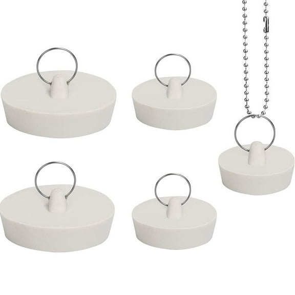 4 Rubber Bath Plugs Universal Sink 38/43mm Basin Bathroom Kitchen Drain Stopper