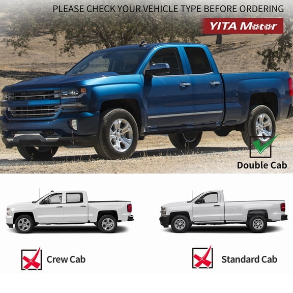 4" Running Boards for 07-18 Silverado/Sierra 1500 Double Cab Drop Side Step Bars