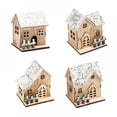 thumbnail image 1 of 4 Rustic Wooden Christmas Village House Ornaments for Crafts,Centerpiece Table Decorations and Indoor Wall Art Decor,First Unique House Warming Gifts for New Home with LED Light, 1 of 5