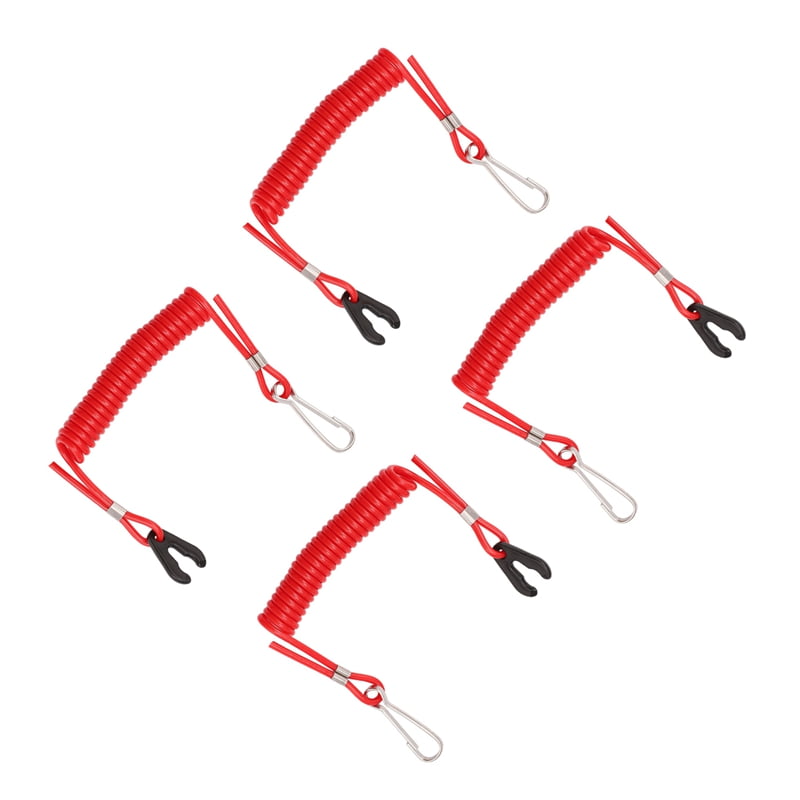 4 Safety Ropes for PWC Jet Ski Wave Runners Stop Killing TPU + PVC Red