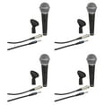 thumbnail image 1 of (4) Samson R21S Dynamic Handheld Microphones+Mic Clips+Cables+3.5mm adapters, 1 of 6