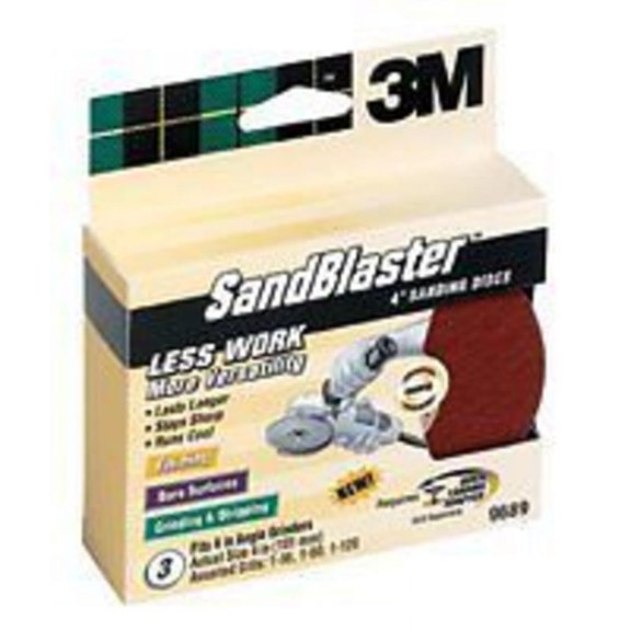 4" Sanding Discs 3Pk Assorted 3M Paint Sundries 9689 051111549223