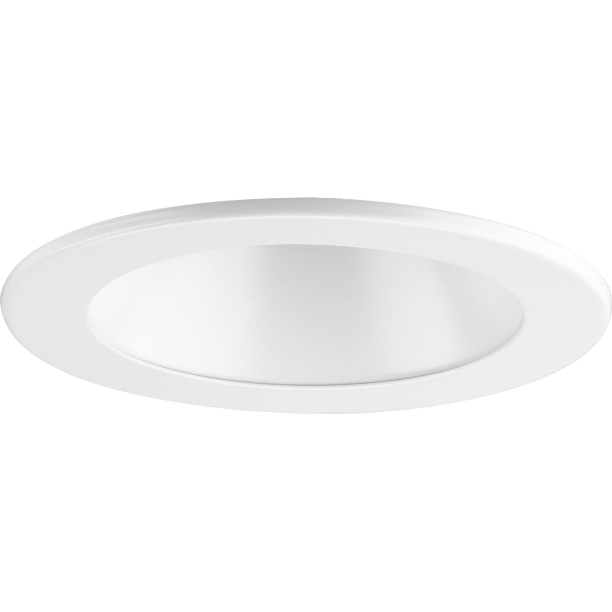 White Aluminum 4" LED Recessed Open Shower Trim