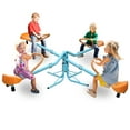thumbnail image 1 of 4-Seat Kids Spinning Teeter Totter with 360° Rotation – Outdoor Backyard Playground Seesaw for Children Ages 3-10, 1 of 9