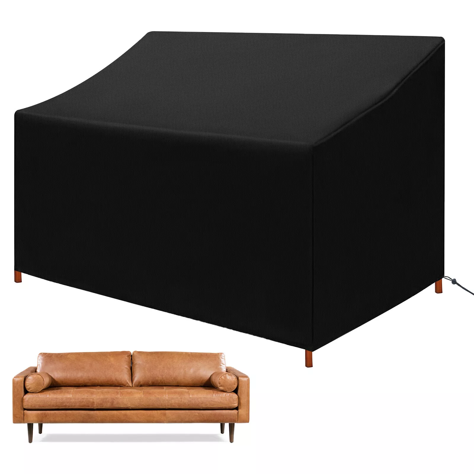 4 Seater Bench Couch Sofa Cover Waterproof Furniture Garden Uv Resistant Black