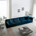 thumbnail image 1 of 4-Seater Free Combination Modular Sofa Free, Sofa Comfy Chenille Fabric,Sectional Sofa Couch (Blue), 1 of 11