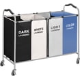 thumbnail image 1 of 4 Section 320L Laundry Basket Sorter,40 X 16 X 30 Inches Large Laundry Hamper Bag Bin for Dirty Clothes,Towels in Laundry Room, Bathroom, Closet Organizers & Storage,Laundry Blanket Cart with Wheels, 1 of 4