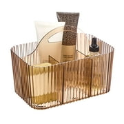 4-Section Fluted Storage Caddy with Handle - Multipurpose Storage Caddy Organizer for Kitchens, Bathrooms, and Nurseries