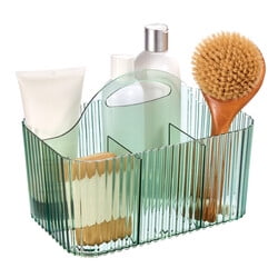 4-Section Fluted Storage Caddy with Handle - Multipurpose Storage Caddy Organizer for Kitchens, Bathrooms, and Nurseries