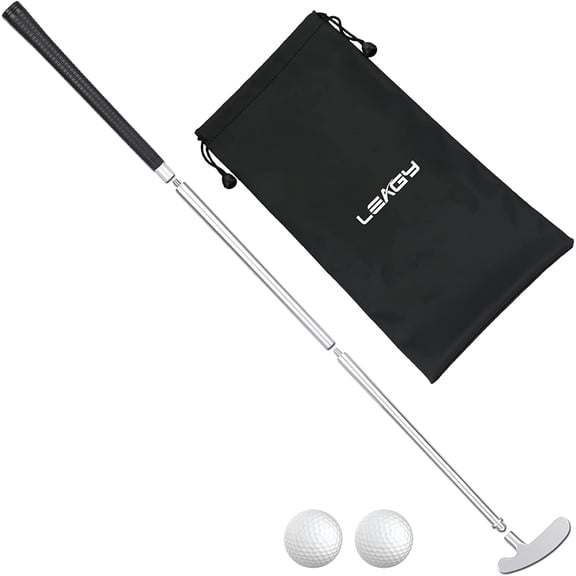 4-Section Portable Two-Way Putter - Left & Right Hand, 2 Golf Balls, 1Pack Golf Bag