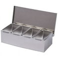 thumbnail image 1 of 4 Section Seasoning Box Stainless Steel Ingredients Box Cheese Sauce Salt Sugar Box Spice Jar Baking Tool, 1 of 5
