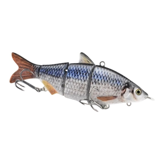 4-Segment Robotic Fishing Lure 15.5cm 53.8g Rechargeable Swimallurement with Light Indicators for Pike & Bass